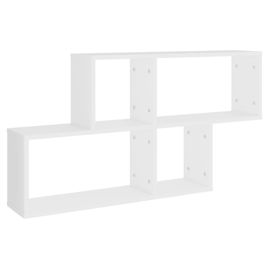 Wandschap 100x18x53 cm bewerkt hout wit is nu te koop bij PeponiXL, paradijselijk wonen!