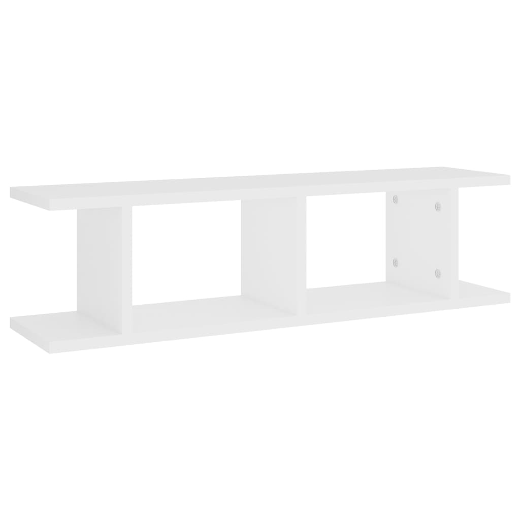 Wandschappen 2 st 75x18x20 cm bewerkt hout wit is nu te koop bij PeponiXL, paradijselijk wonen!