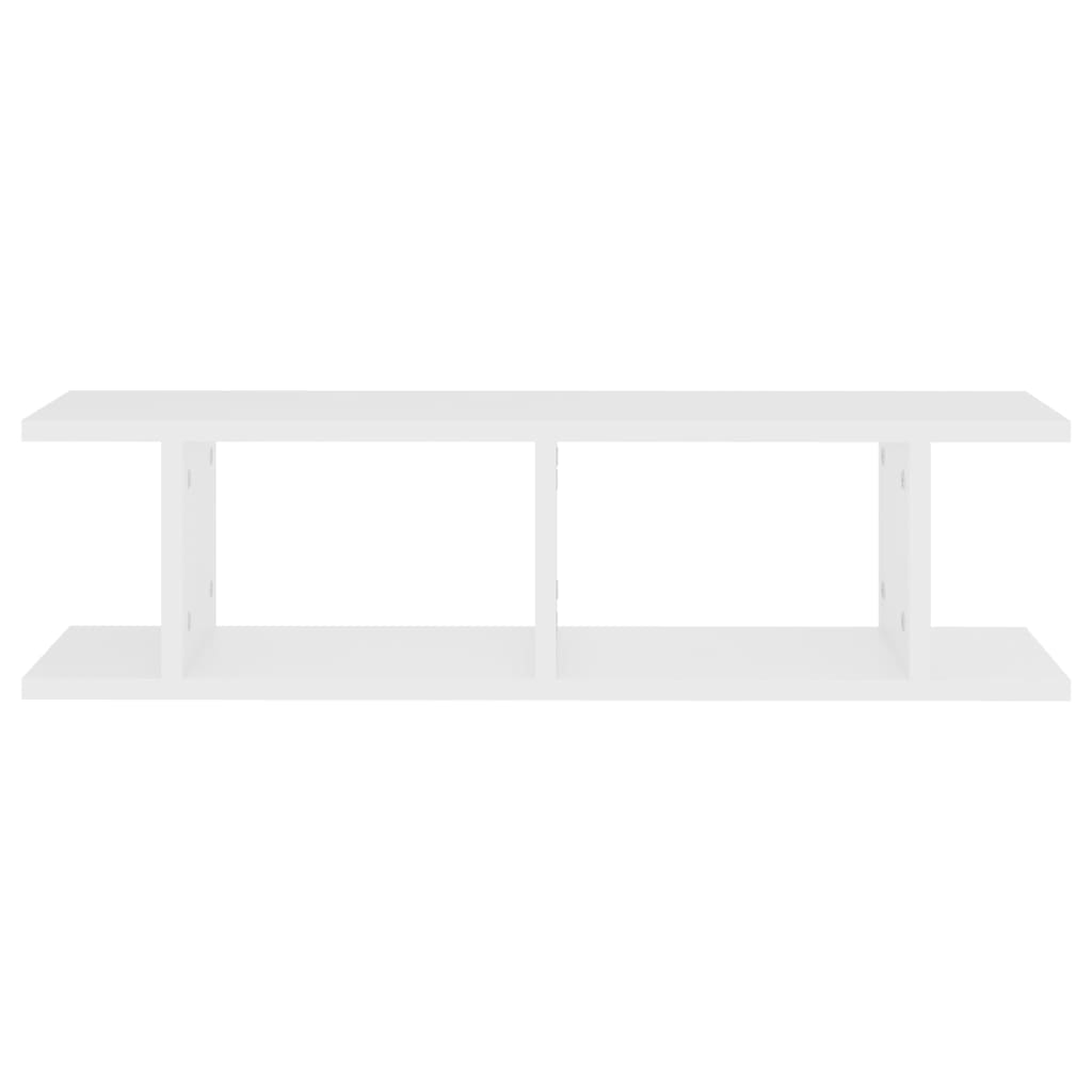Wandschappen 2 st 75x18x20 cm bewerkt hout wit is nu te koop bij PeponiXL, paradijselijk wonen!