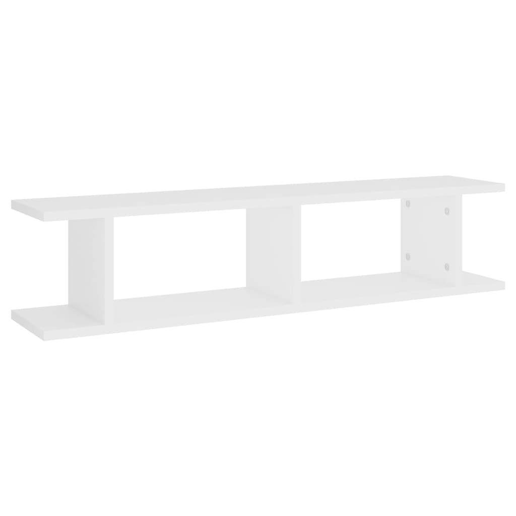 Wandschappen 2 st 90x18x20 cm bewerkt hout wit is nu te koop bij PeponiXL, paradijselijk wonen!
