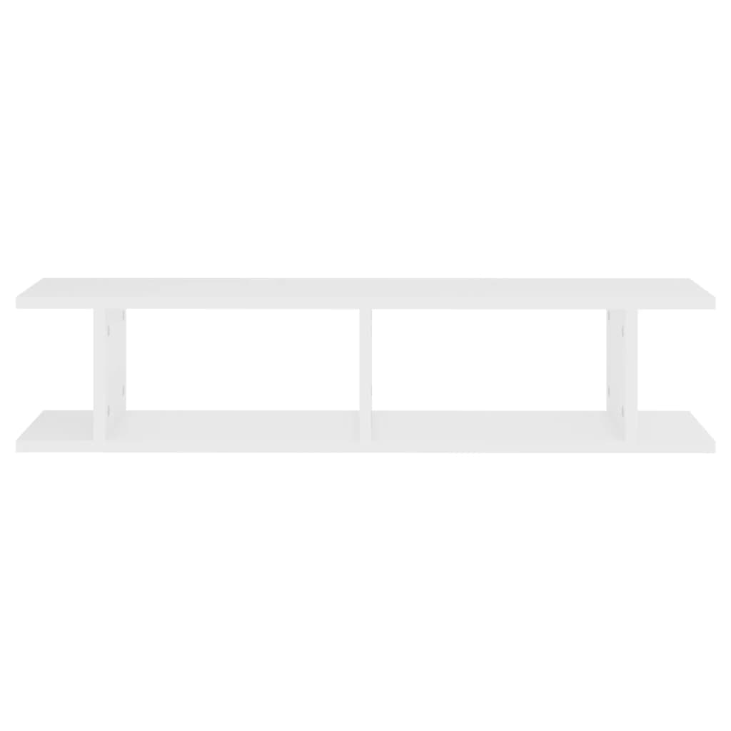 Wandschappen 2 st 90x18x20 cm bewerkt hout wit is nu te koop bij PeponiXL, paradijselijk wonen!