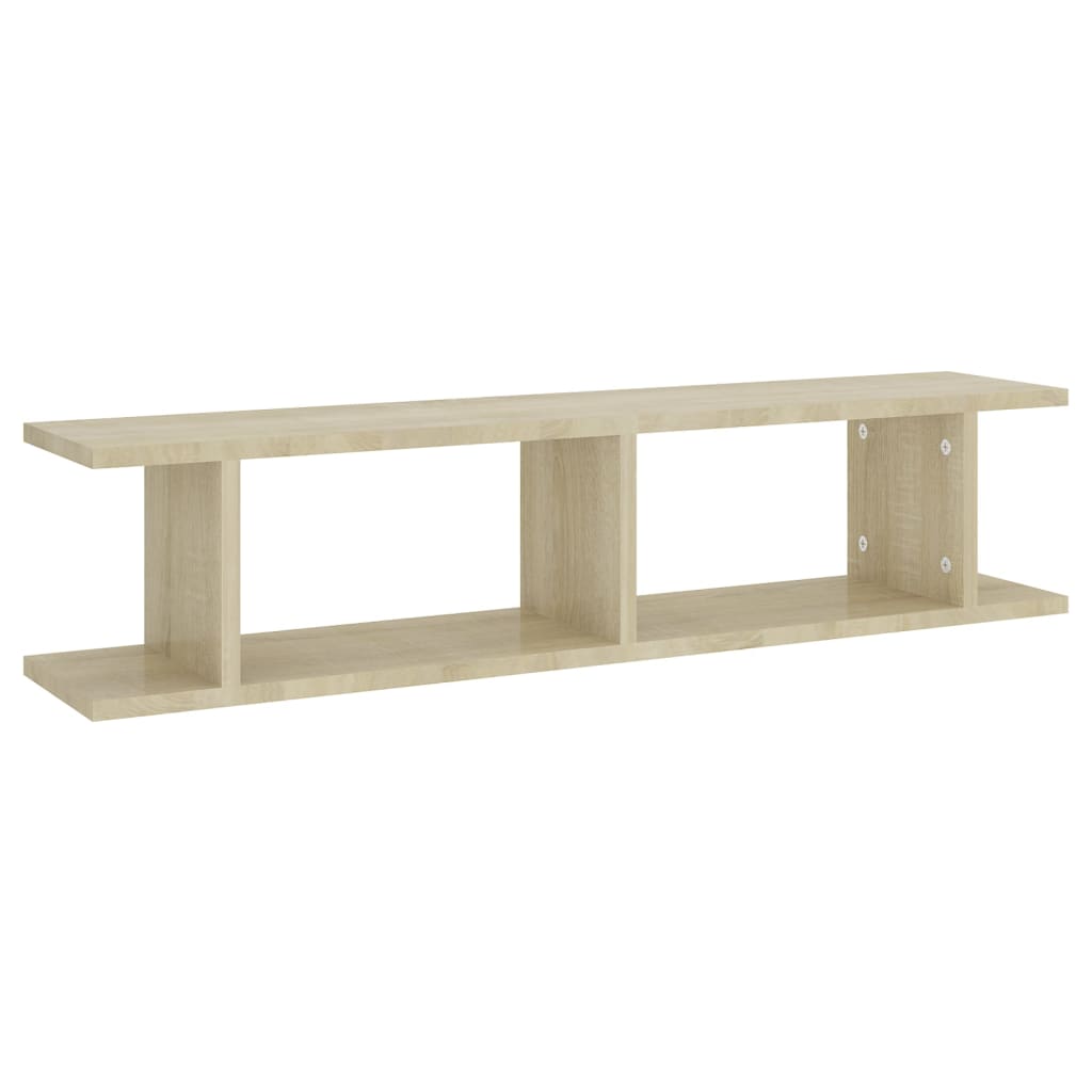 Wandschappen 2 st 90x18x20 cm bewerkt hout sonoma eikenkleurig is nu te koop bij PeponiXL, paradijselijk wonen!