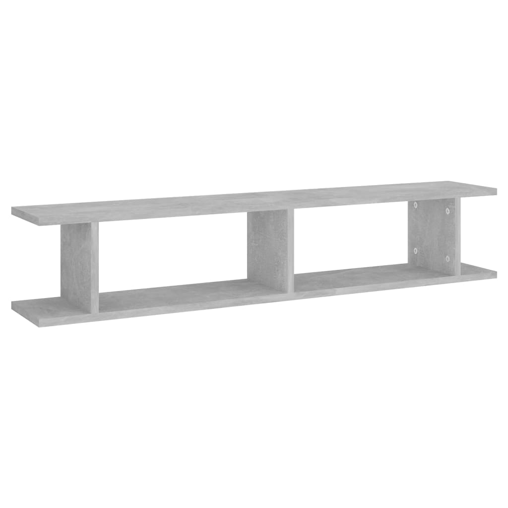Wandschappen 2 st 105x18x20 cm bewerkt hout betongrijs is nu te koop bij PeponiXL, paradijselijk wonen!