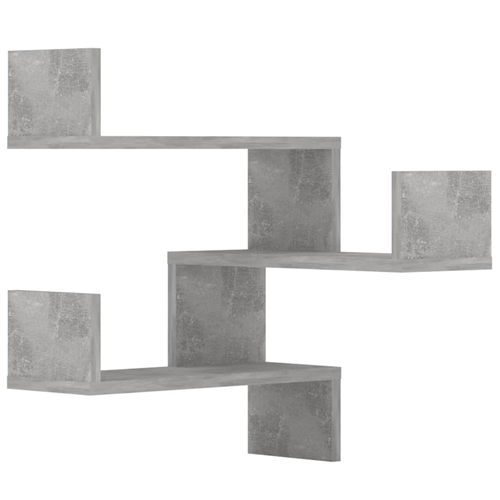 Hoekwandschappen 2 st 40x40x50 cm bewerkt hout betongrijs is nu te koop bij PeponiXL, paradijselijk wonen!