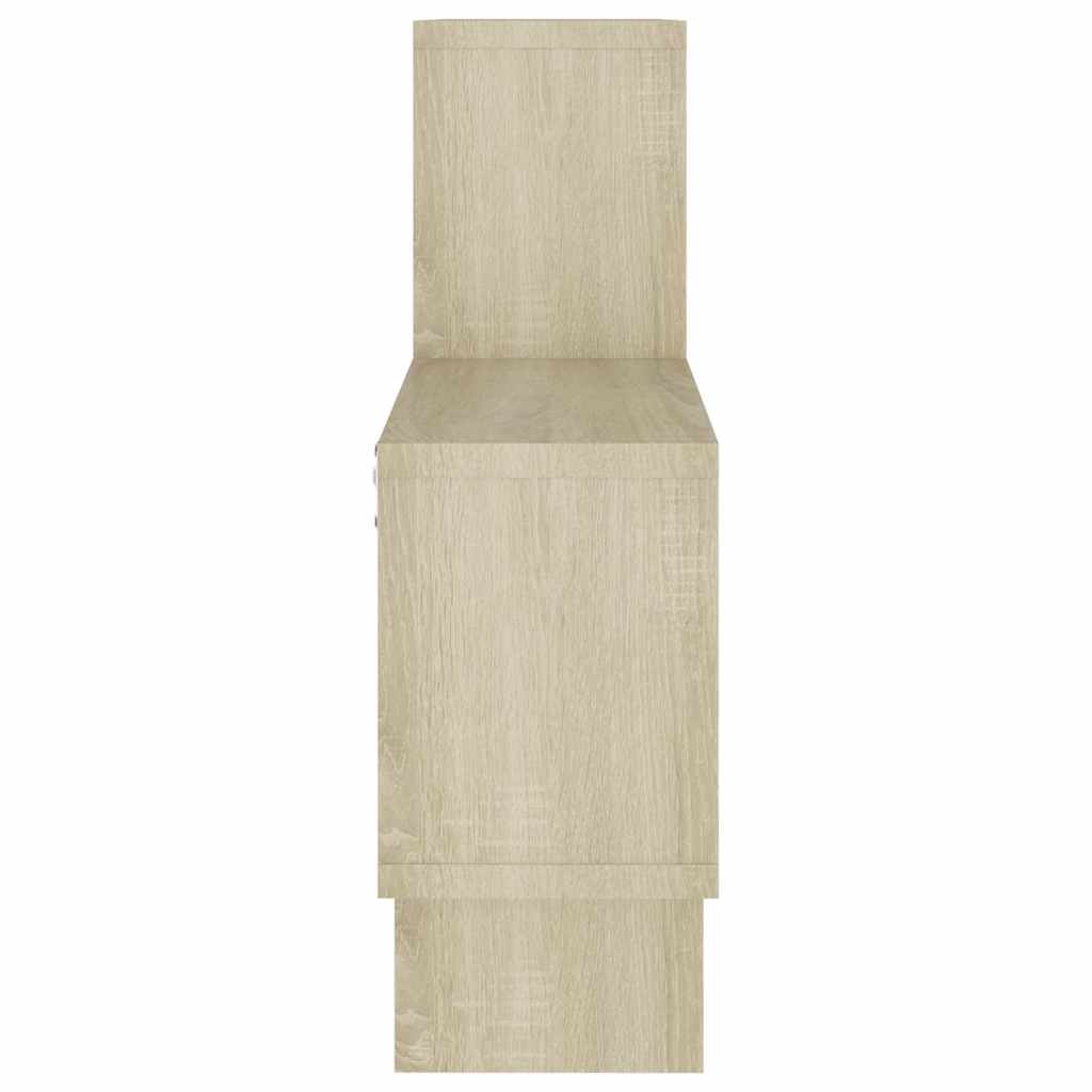 Wandschap auto-vormig 82x15x51 cm bewerkt hout sonoma eiken is nu te koop bij PeponiXL, paradijselijk wonen!
