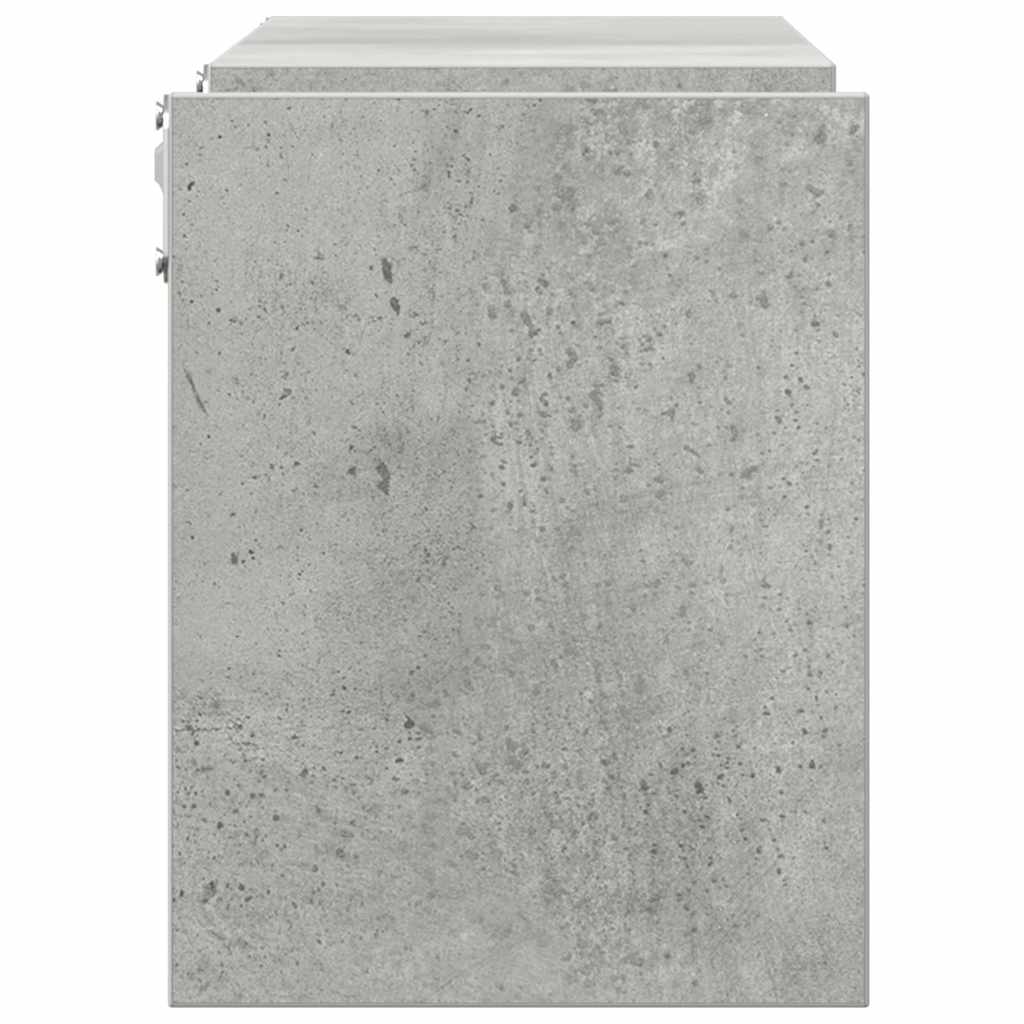 Wandschappen 2 st 100x15x20 cm bewerkt hout betongrijs is nu te koop bij PeponiXL, paradijselijk wonen!