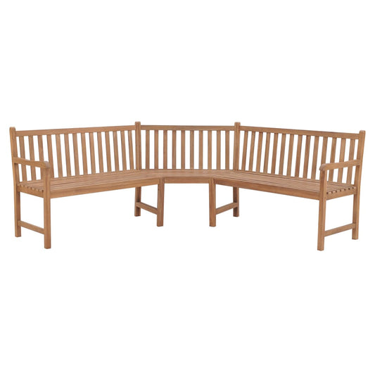 Tuinhoekbank 185x185x90 cm massief teakhout is nu te koop bij PeponiXL, paradijselijk wonen!