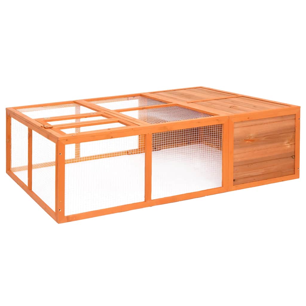 Dierenhok voor buiten 150x100x50 cm massief vurenhout is nu te koop bij PeponiXL, paradijselijk wonen!