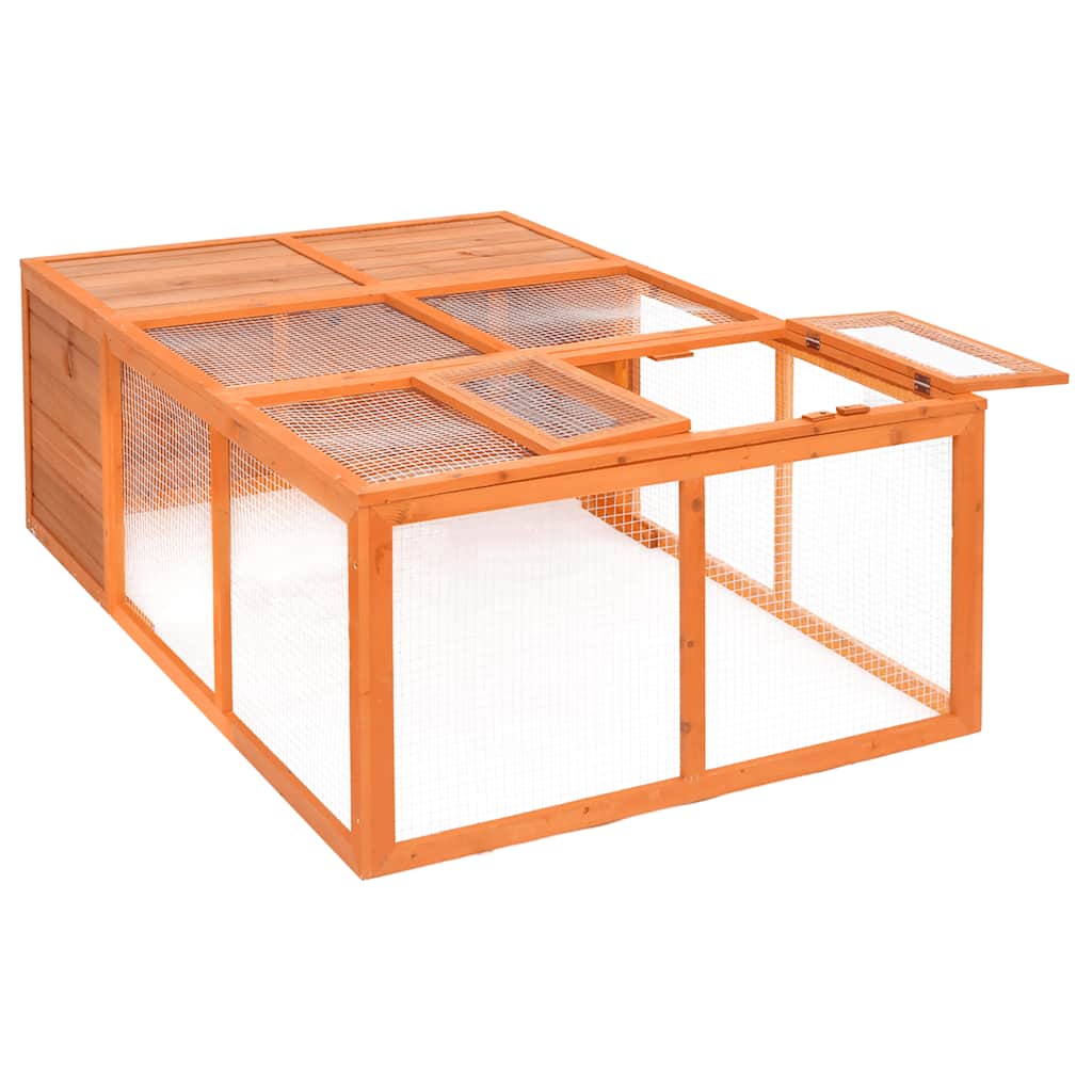 Dierenhok voor buiten 150x100x50 cm massief vurenhout is nu te koop bij PeponiXL, paradijselijk wonen!