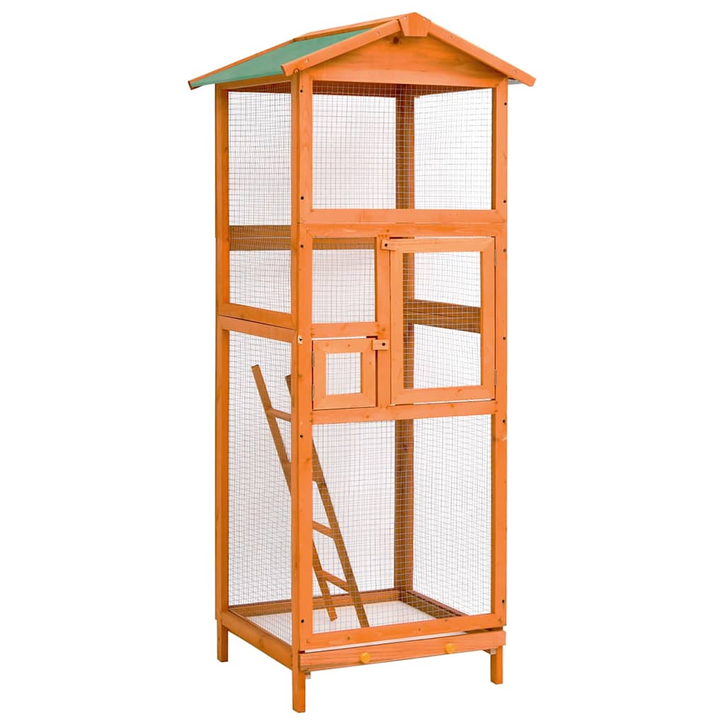 Vogelkooi 68x62x166 cm massief vurenhout is nu te koop bij PeponiXL, paradijselijk wonen!