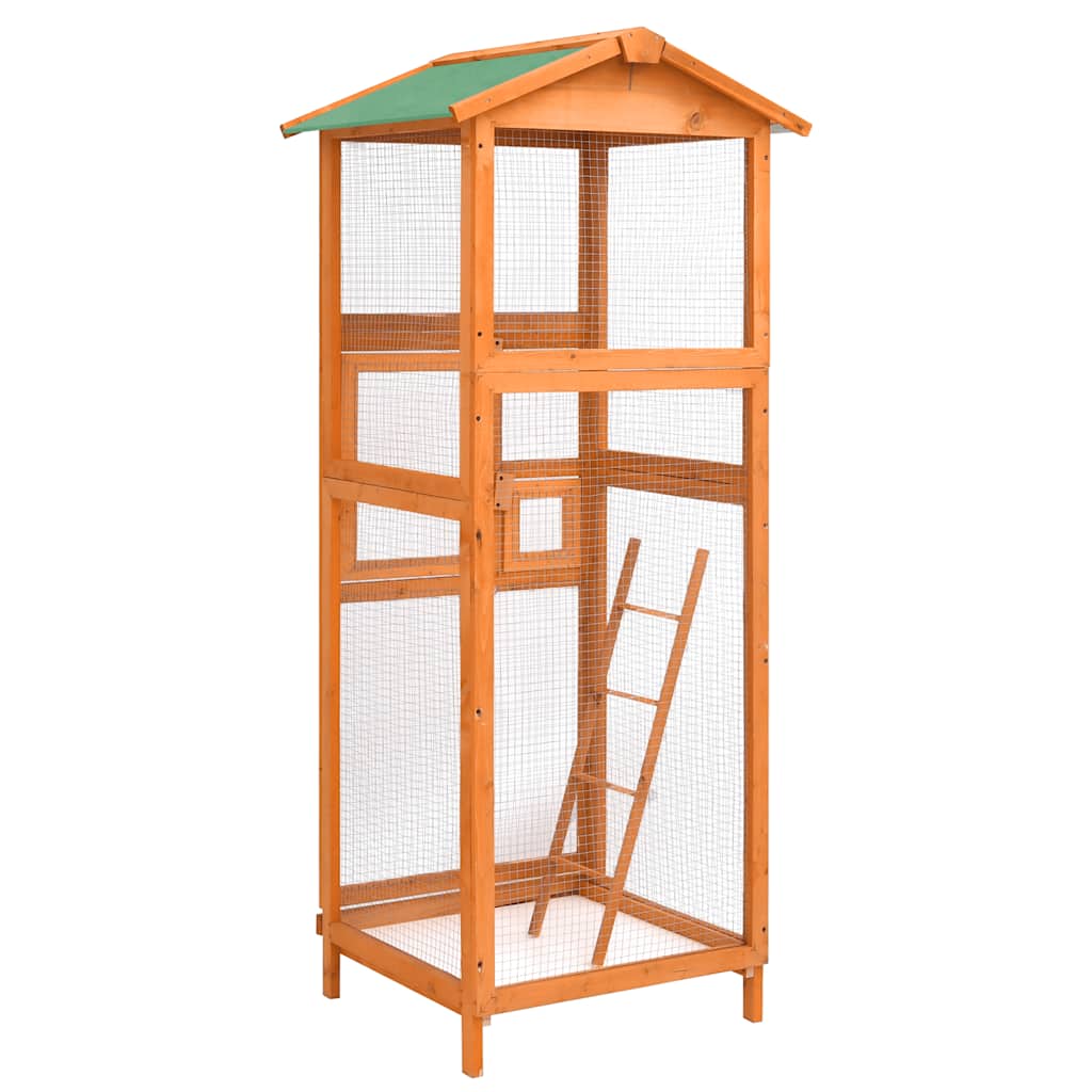 Vogelkooi 68x62x166 cm massief vurenhout is nu te koop bij PeponiXL, paradijselijk wonen!