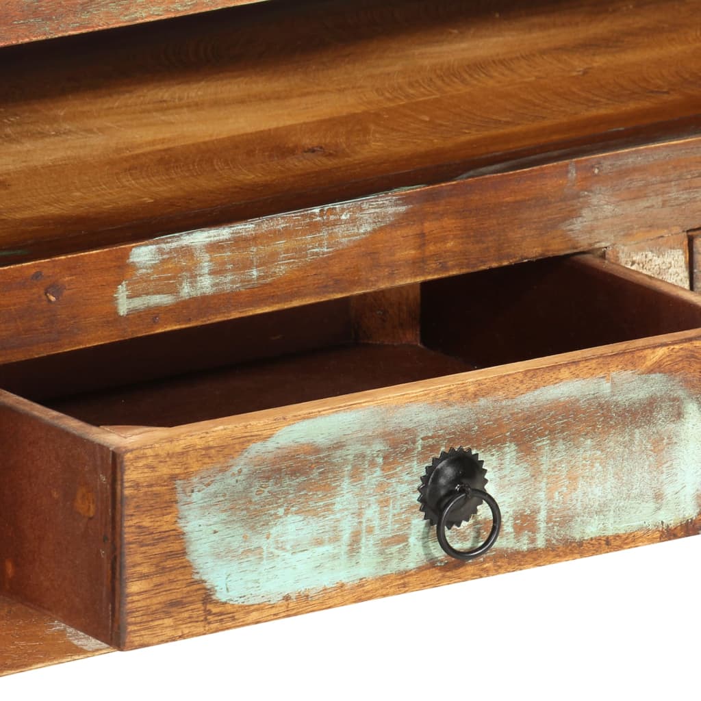 Tv-meubel 110x30x40 cm massief gerecycled hout meerkleurig is nu te koop bij PeponiXL, paradijselijk wonen!