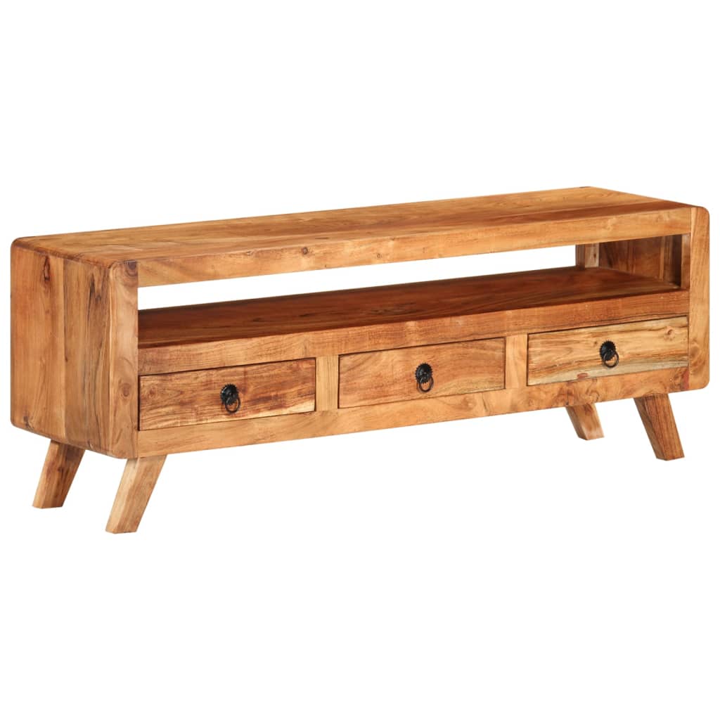 Tv-meubel 110x30x40 cm massief acaciahout is nu te koop bij PeponiXL, paradijselijk wonen!