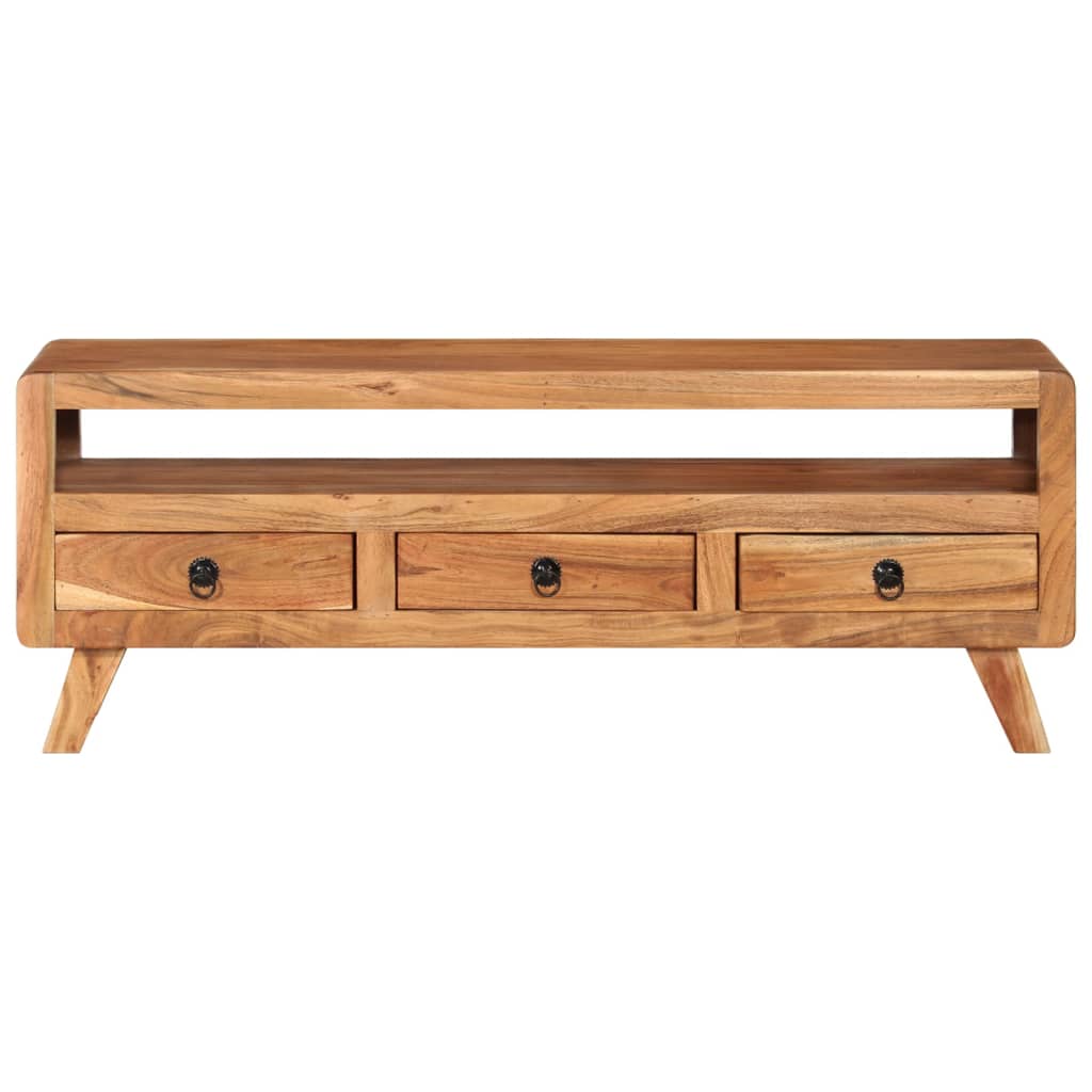 Tv-meubel 110x30x40 cm massief acaciahout is nu te koop bij PeponiXL, paradijselijk wonen!