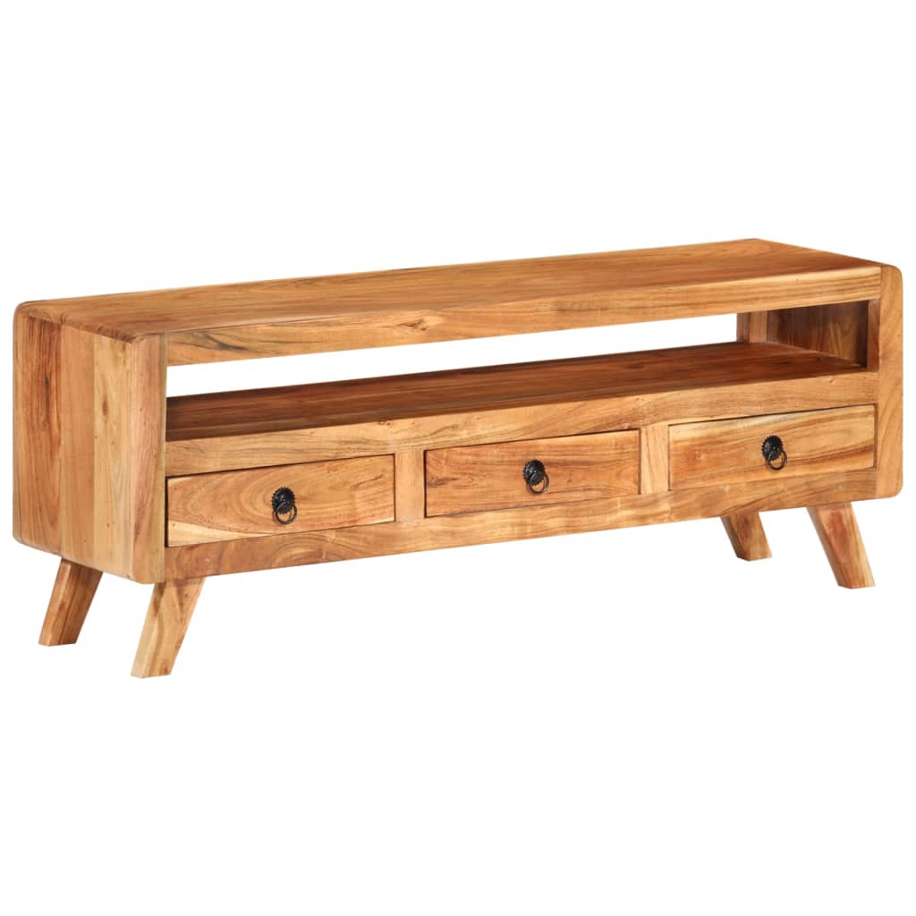 Tv-meubel 110x30x40 cm massief acaciahout is nu te koop bij PeponiXL, paradijselijk wonen!