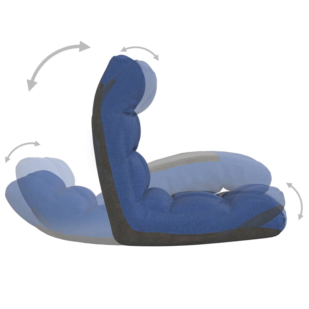 Vloerstoel inklapbaar stof blauw is nu te koop bij PeponiXL, paradijselijk wonen!