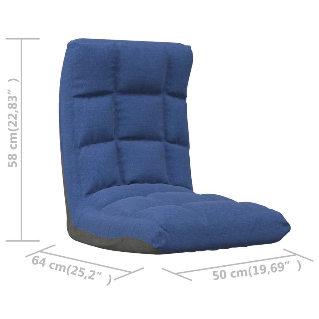 Vloerstoel inklapbaar stof blauw is nu te koop bij PeponiXL, paradijselijk wonen!