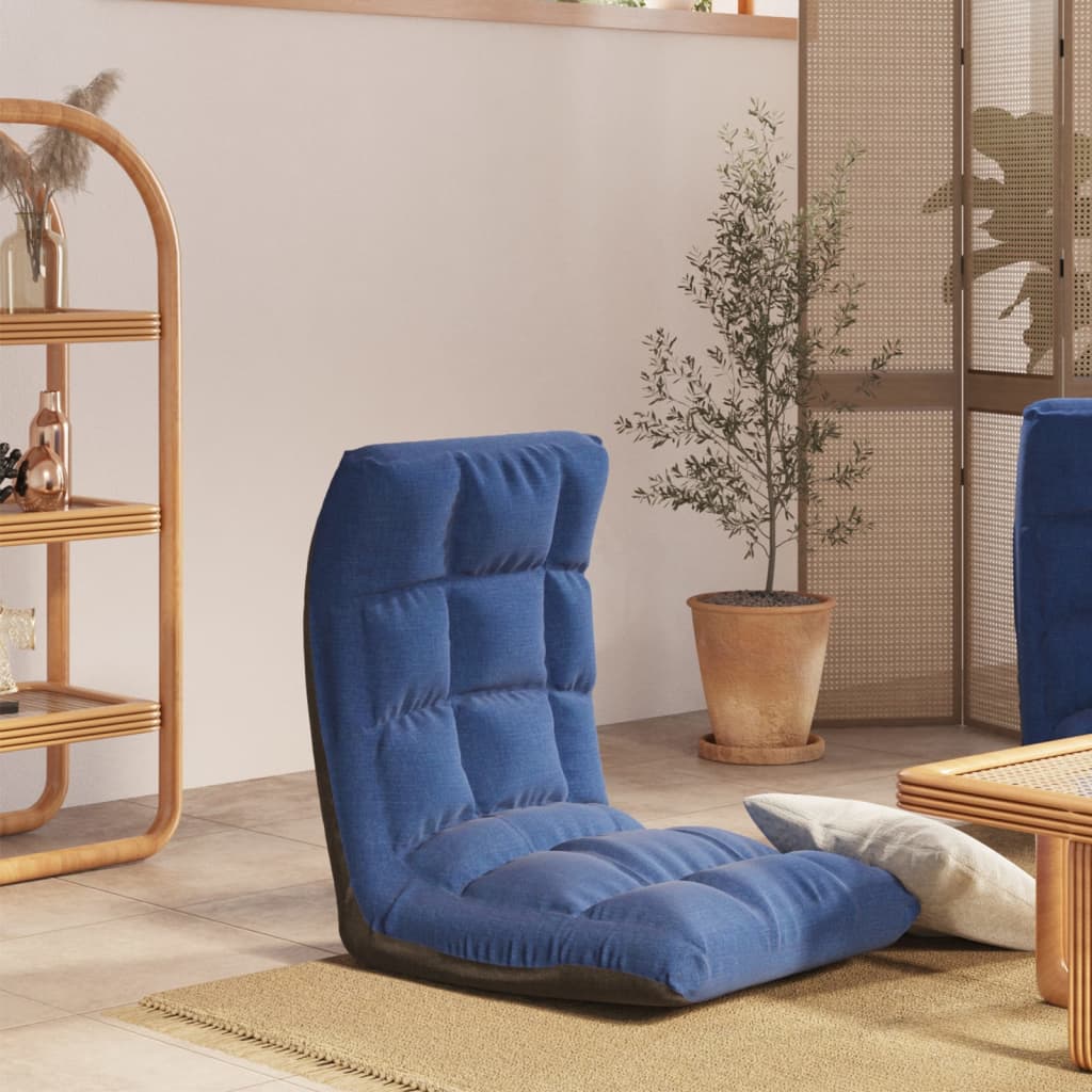 Vloerstoel inklapbaar stof blauw is nu te koop bij PeponiXL, paradijselijk wonen!
