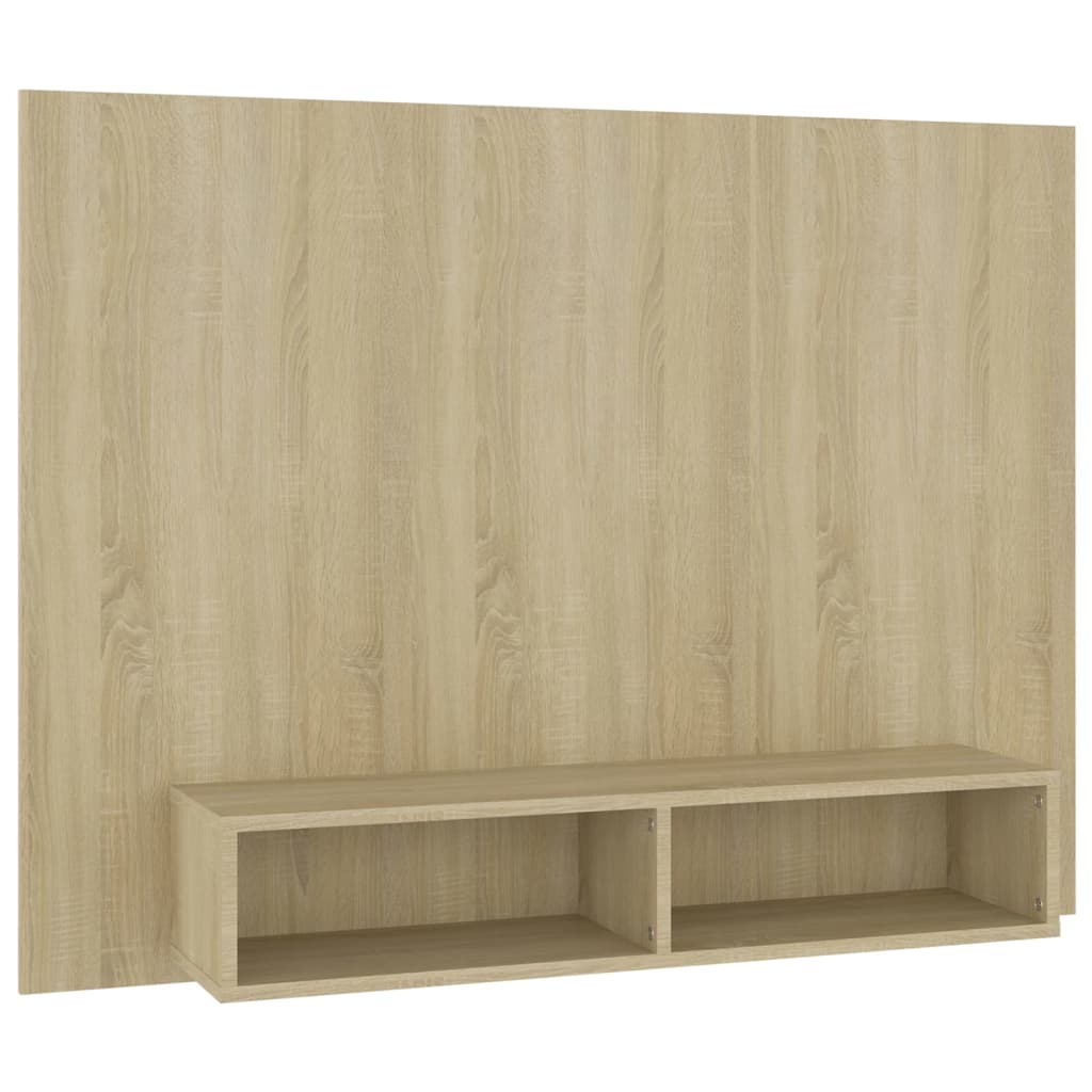 Tv-wandmeubel 120x23,5x90 cm bewerkt hout sonoma eikenkleurig is nu te koop bij PeponiXL, paradijselijk wonen!