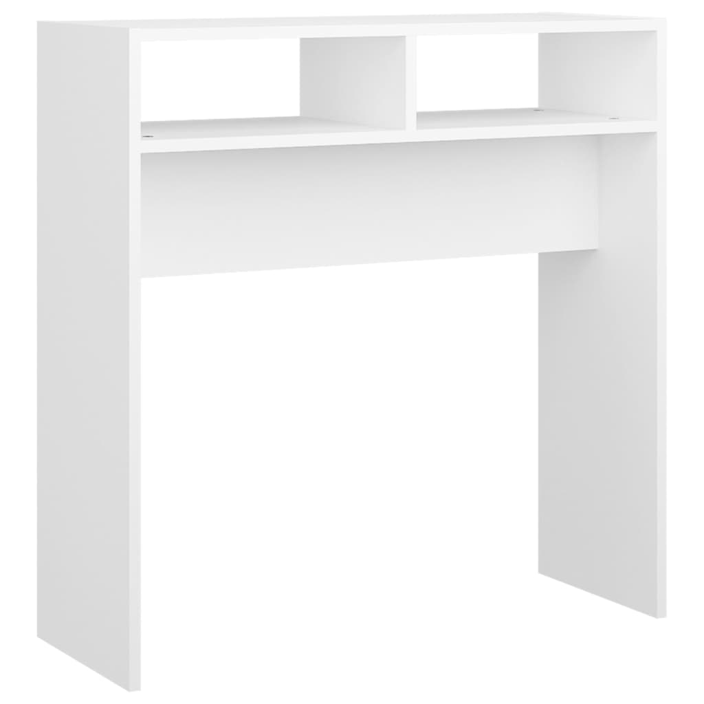 Wandtafel 78x30x80 cm bewerkt hout wit is nu te koop bij PeponiXL, paradijselijk wonen!