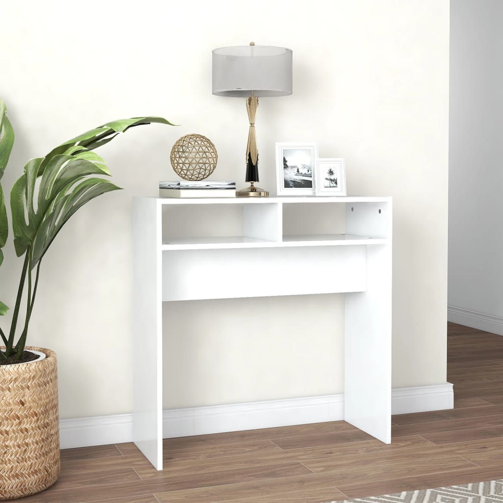 Wandtafel 78x30x80 cm bewerkt hout wit is nu te koop bij PeponiXL, paradijselijk wonen!