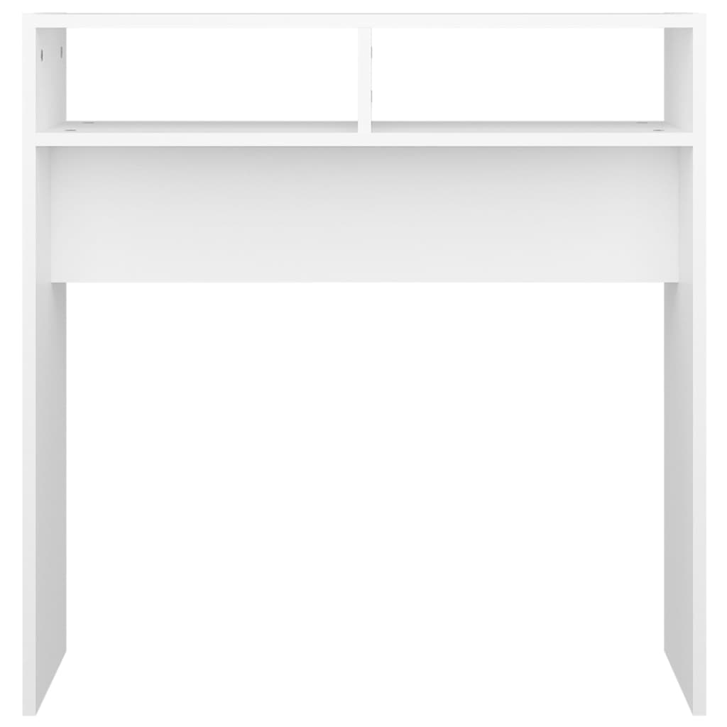 Wandtafel 78x30x80 cm bewerkt hout wit is nu te koop bij PeponiXL, paradijselijk wonen!