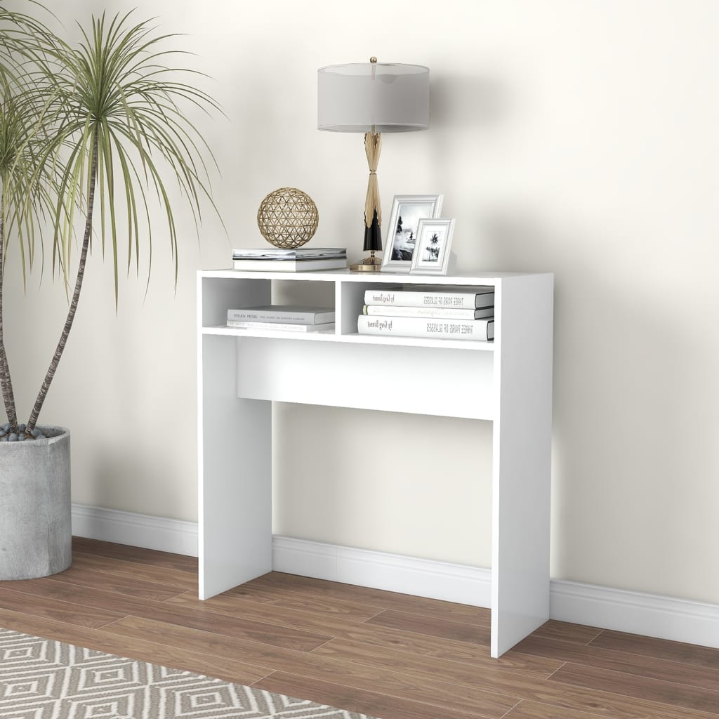 Wandtafel 78x30x80 cm bewerkt hout wit is nu te koop bij PeponiXL, paradijselijk wonen!