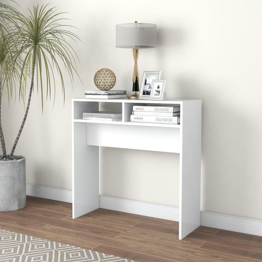 Wandtafel 78x30x80 cm bewerkt hout wit is nu te koop bij PeponiXL, paradijselijk wonen!