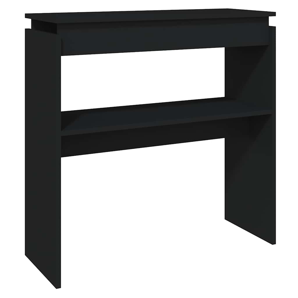 Wandtafel 80x30x80 cm bewerkt hout zwart is nu te koop bij PeponiXL, paradijselijk wonen!