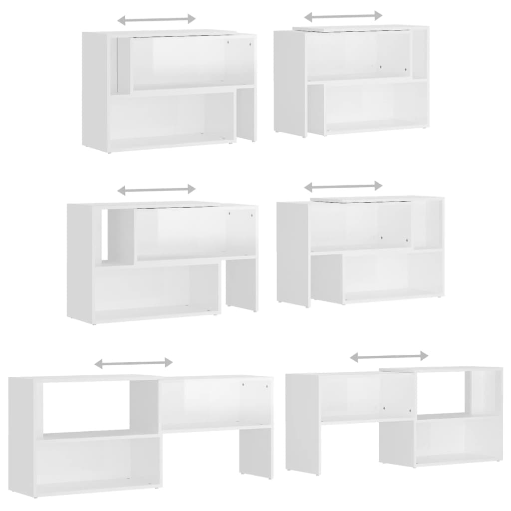Tv-meubel 149x30x52 cm bewerkt hout hoogglans wit is nu te koop bij PeponiXL, paradijselijk wonen!