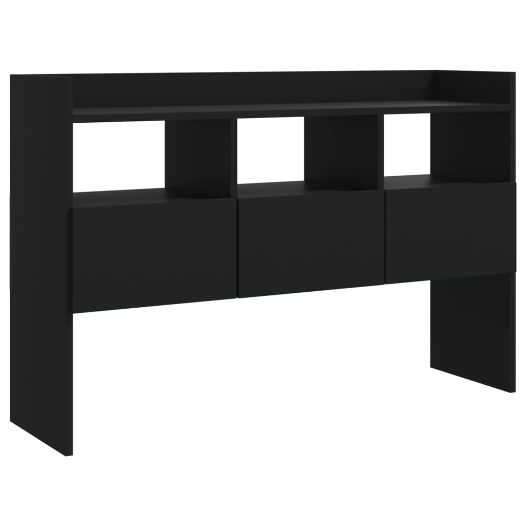 Dressoir 105x30x70 cm bewerkt hout zwart is nu te koop bij PeponiXL, paradijselijk wonen!