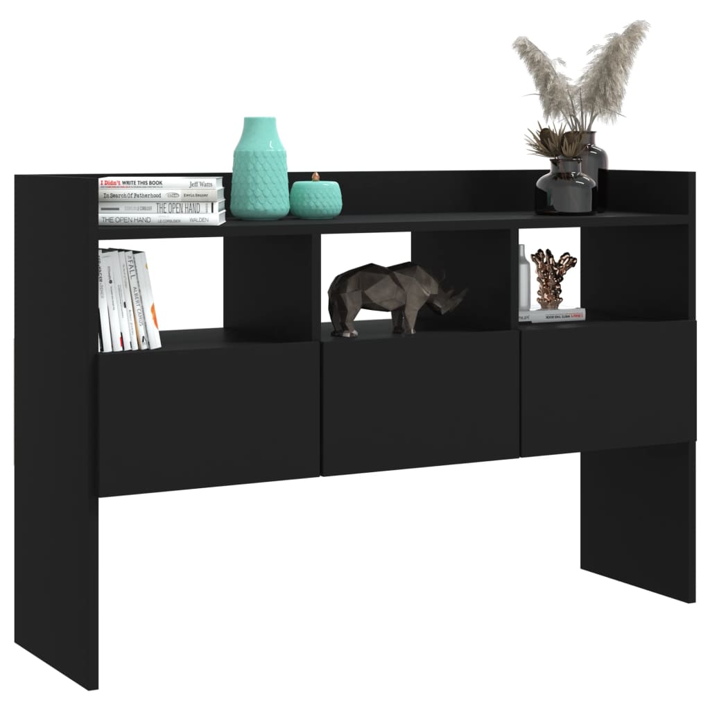Dressoir 105x30x70 cm bewerkt hout zwart is nu te koop bij PeponiXL, paradijselijk wonen!