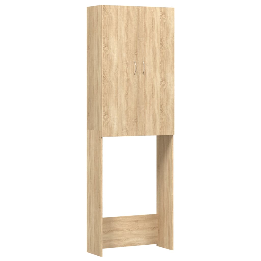 Wasmachinekast 64x25,5x190 cm sonoma eikenkleurig is nu te koop bij PeponiXL, paradijselijk wonen!
