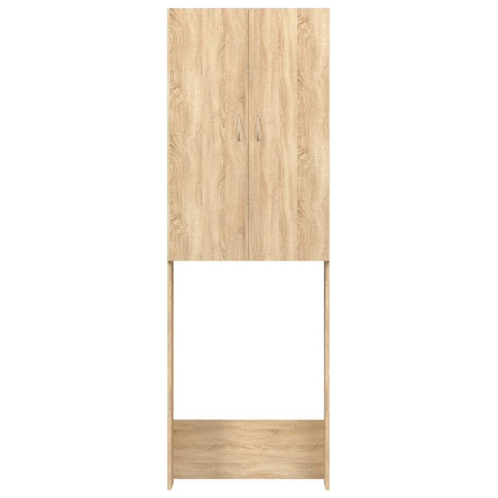 Wasmachinekast 64x25,5x190 cm sonoma eikenkleurig is nu te koop bij PeponiXL, paradijselijk wonen!