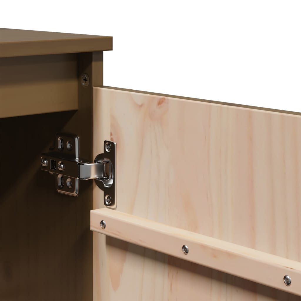 Bijzetkast 60x36x65 cm massief grenenhout honingbruin is nu te koop bij PeponiXL, paradijselijk wonen!