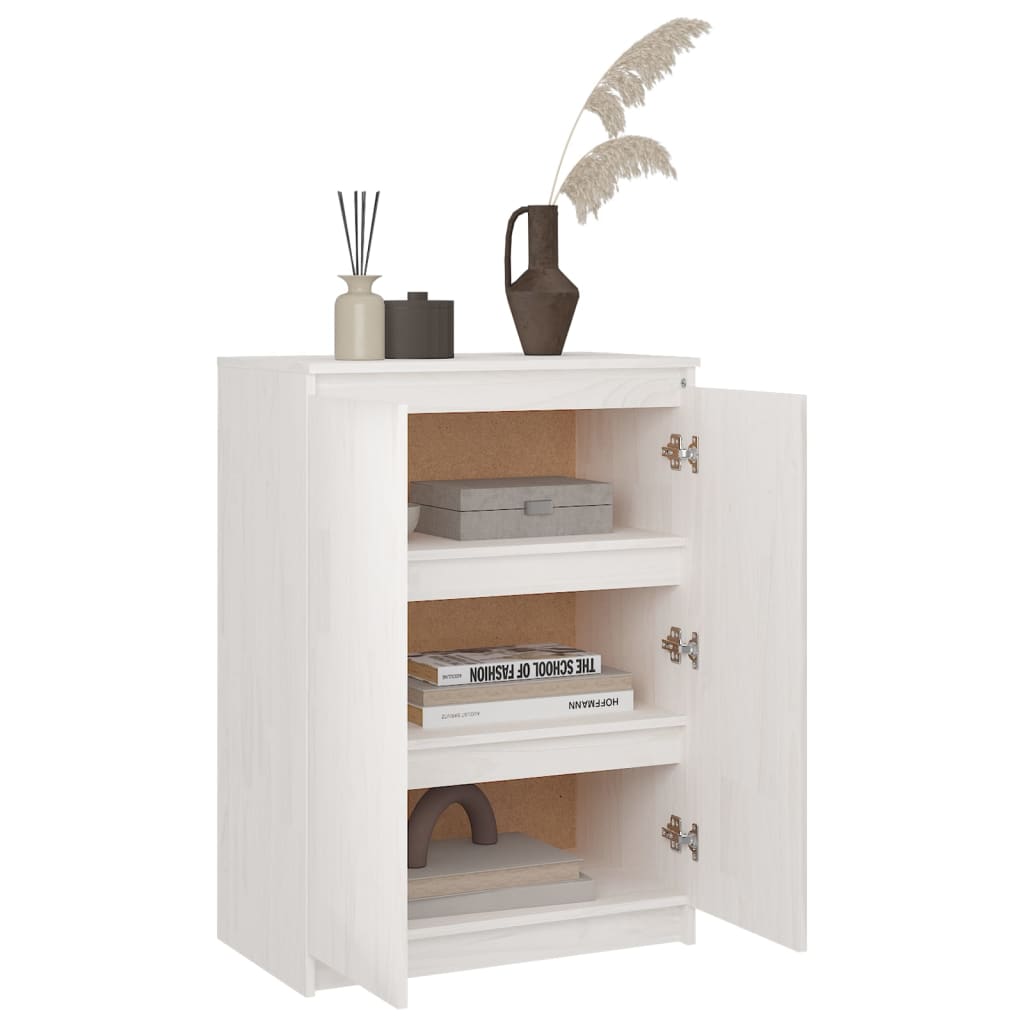 Dressoir 60x36x84 cm massief grenenhout wit is nu te koop bij PeponiXL, paradijselijk wonen!