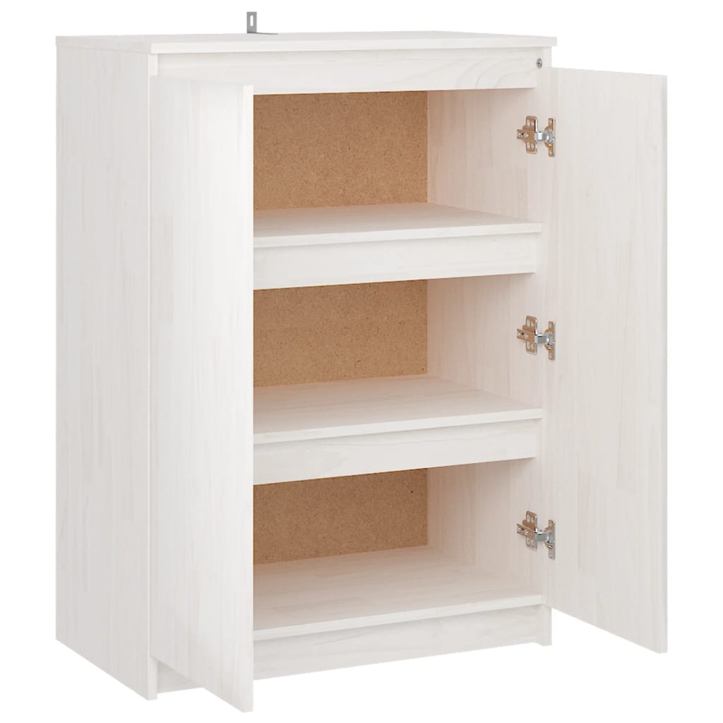 Dressoir 60x36x84 cm massief grenenhout wit is nu te koop bij PeponiXL, paradijselijk wonen!