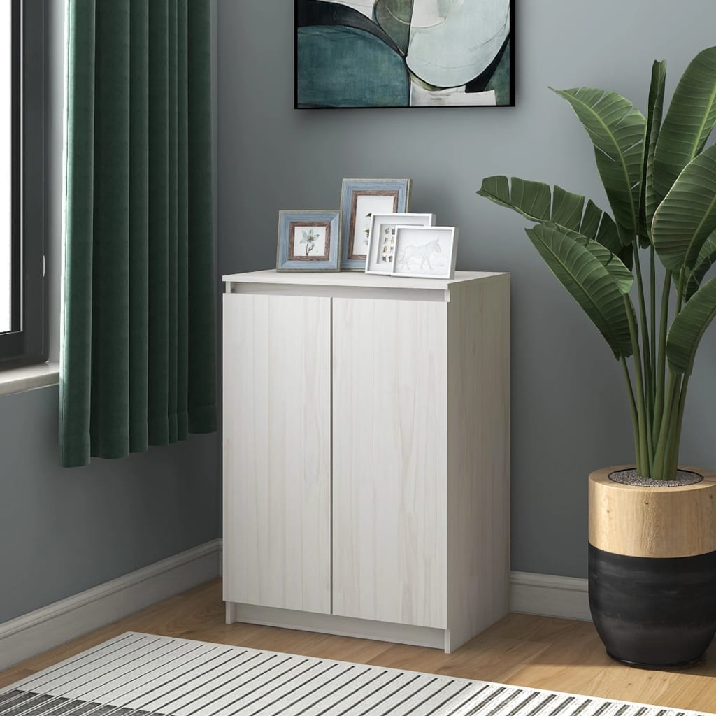 Dressoir 60x36x84 cm massief grenenhout wit is nu te koop bij PeponiXL, paradijselijk wonen!