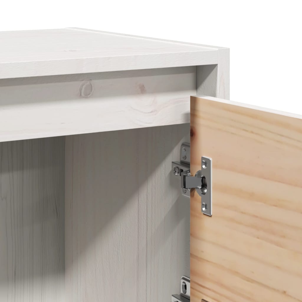 Nachtkastje 40x30,5x40 cm massief grenenhout wit is nu te koop bij PeponiXL, paradijselijk wonen!