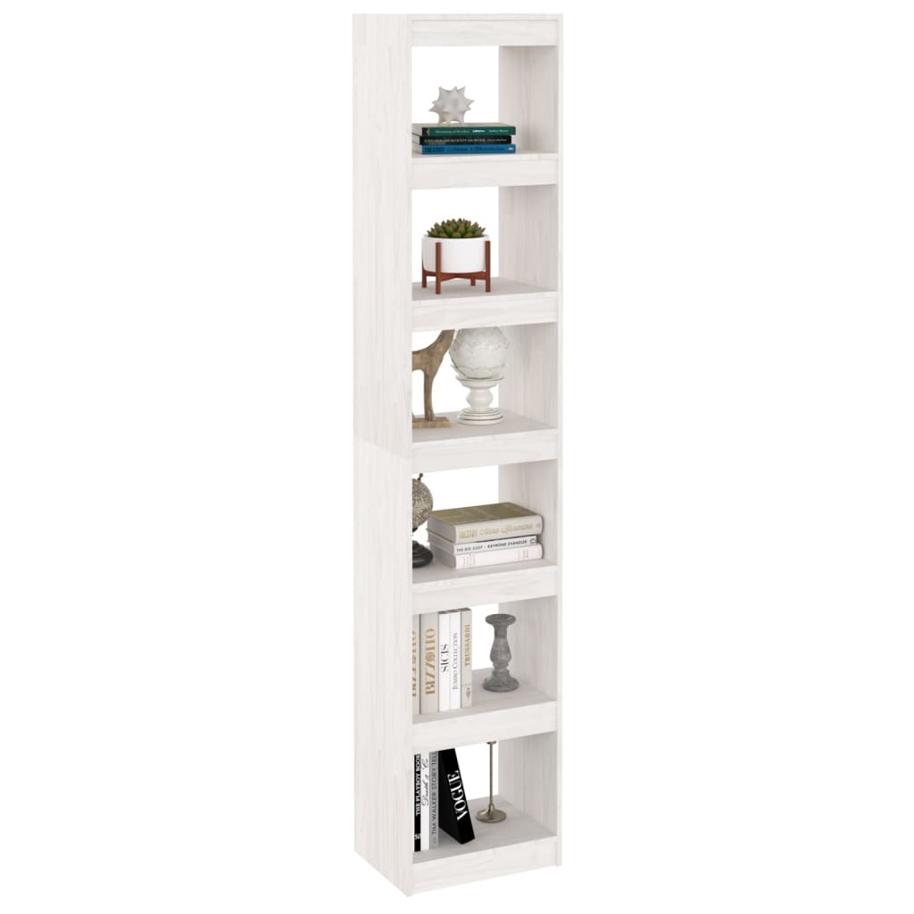 Boekenkast/kamerscherm 40x30x199 cm massief grenenhout wit is nu te koop bij PeponiXL, paradijselijk wonen!