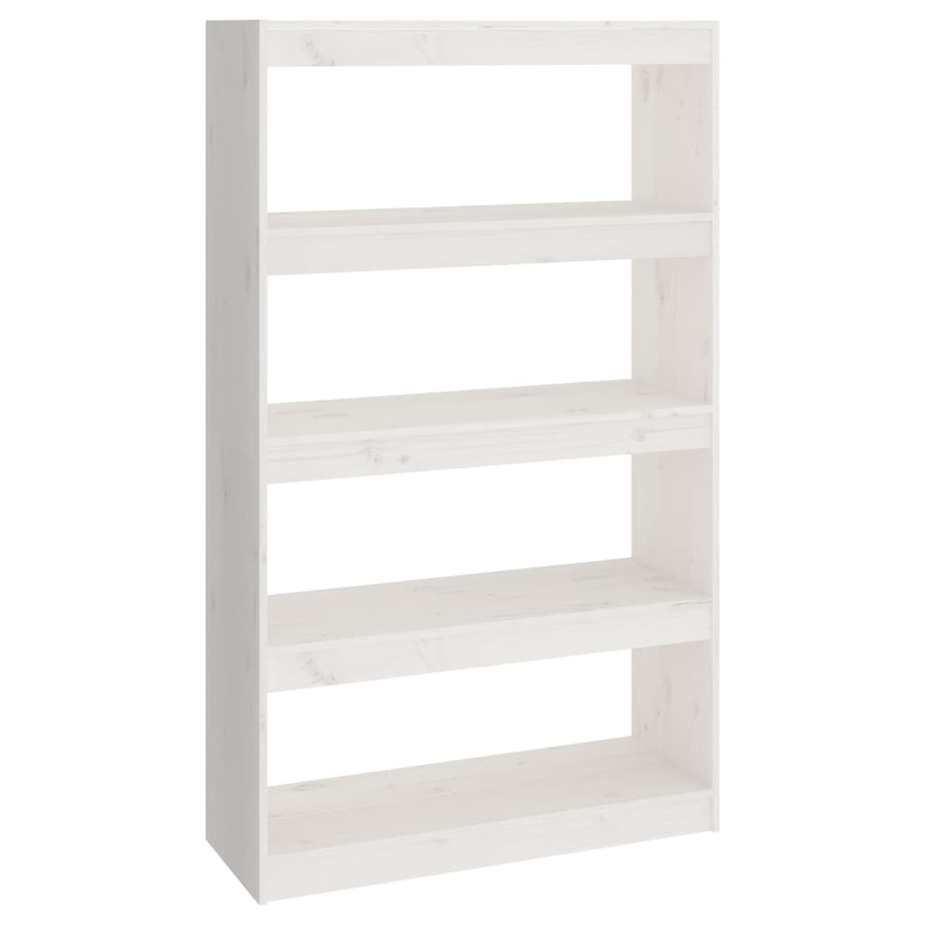 Boekenkast/kamerscherm 80x30x135,5 cm massief grenenhout wit is nu te koop bij PeponiXL, paradijselijk wonen!