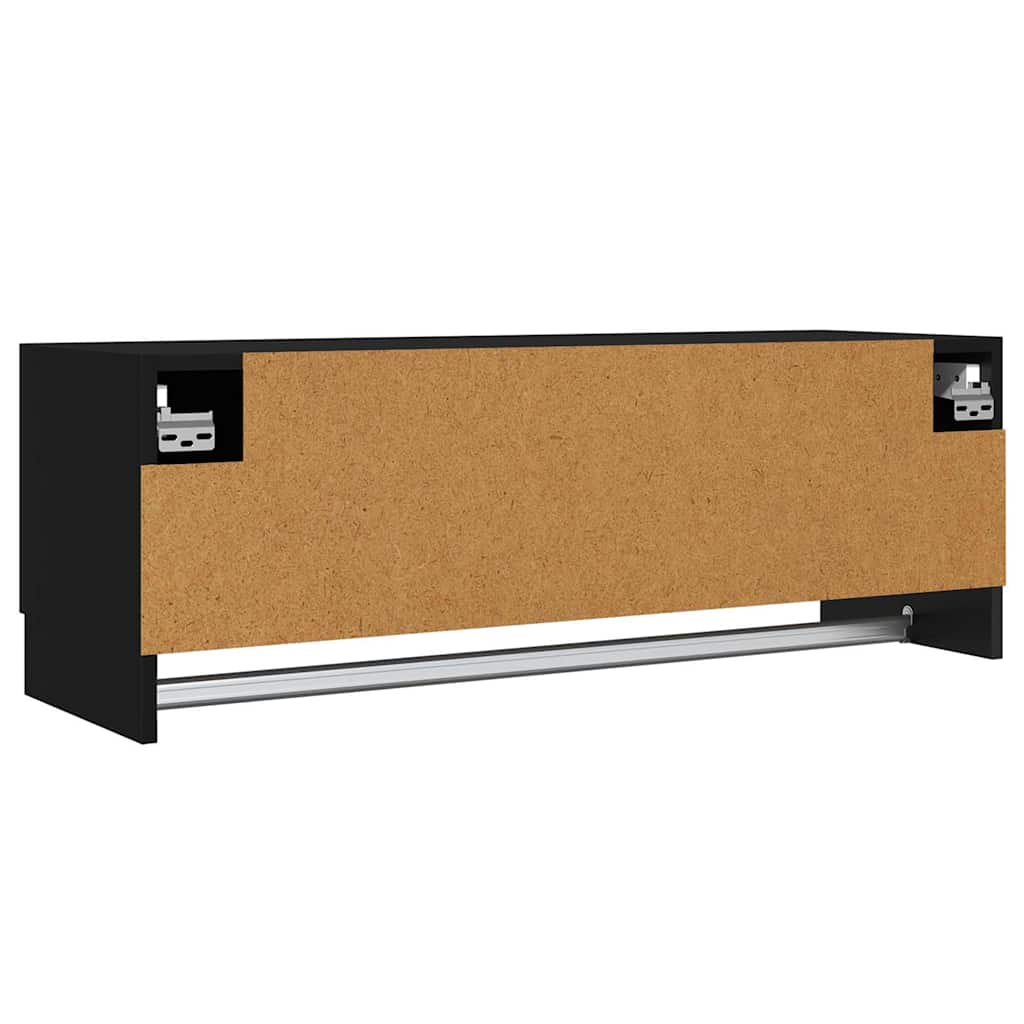 Kledingkast 100x32,5x35 cm bewerkt hout zwart is nu te koop bij PeponiXL, paradijselijk wonen!