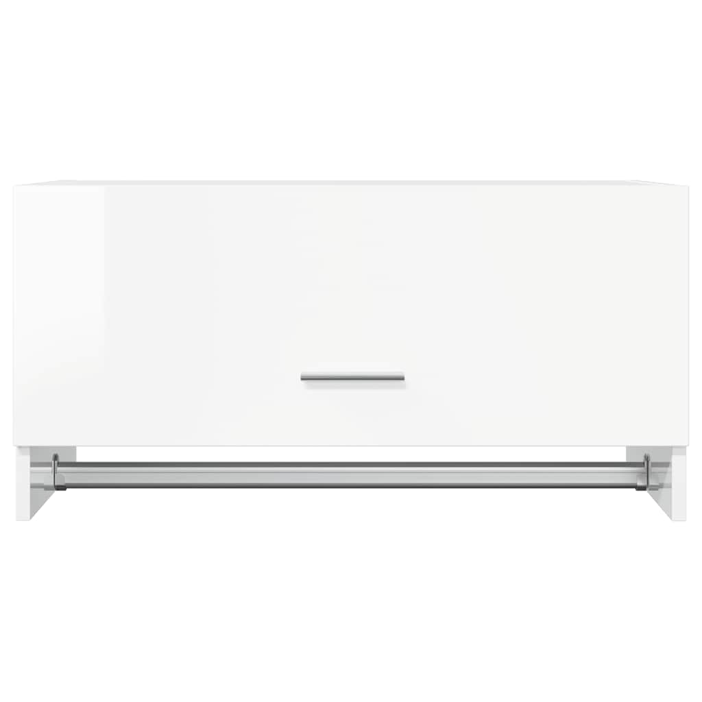 Kledingkast 70x32,5x35 cm bewerkt hout hoogglans wit is nu te koop bij PeponiXL, paradijselijk wonen!