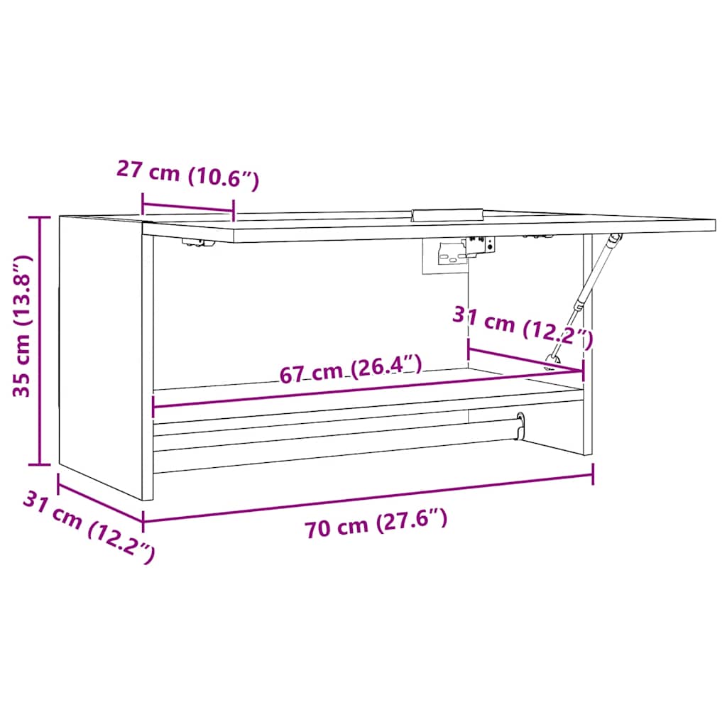 Kledingkast 70x32,5x35 cm bewerkt hout hoogglans wit is nu te koop bij PeponiXL, paradijselijk wonen!
