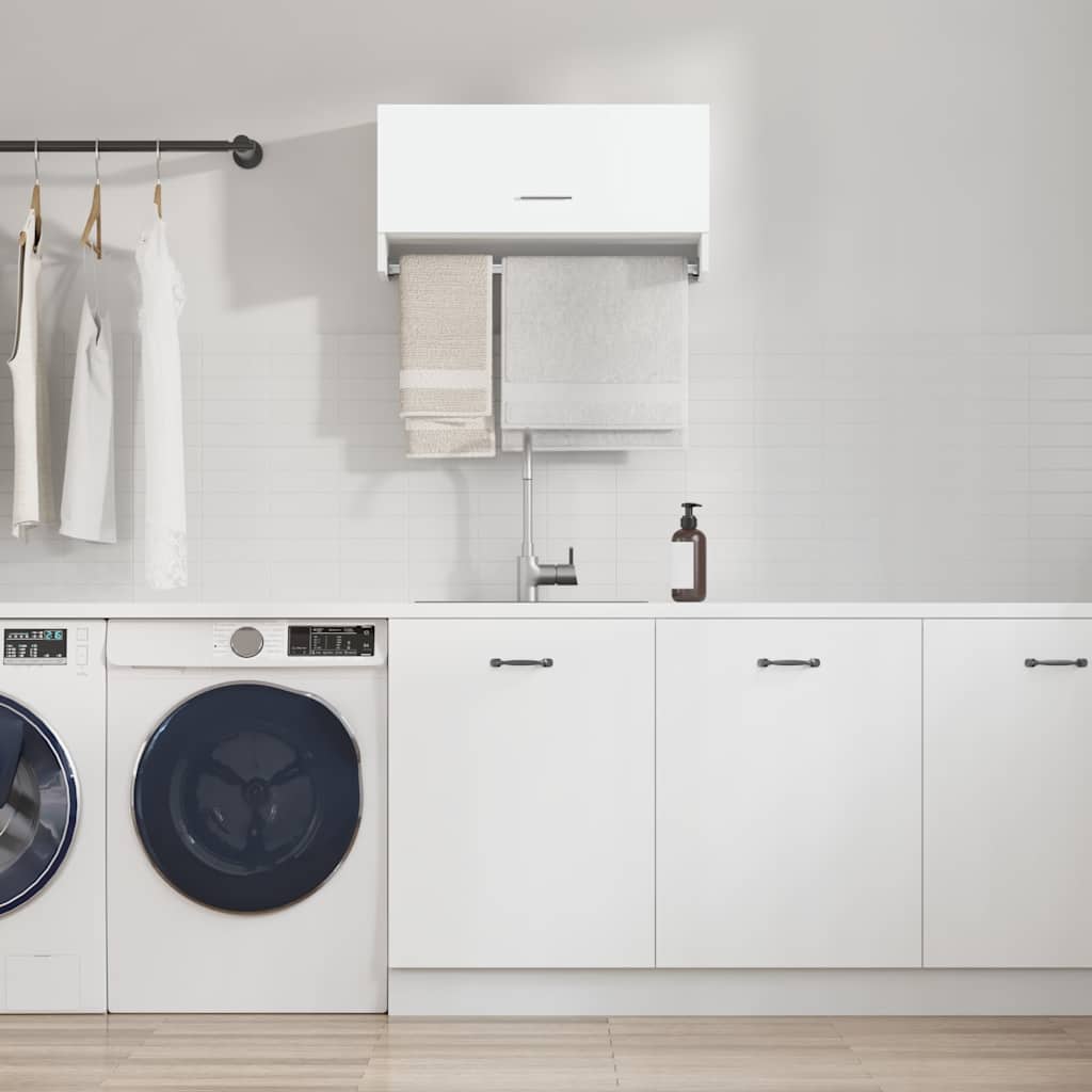 Kledingkast 70x32,5x35 cm bewerkt hout hoogglans wit is nu te koop bij PeponiXL, paradijselijk wonen!