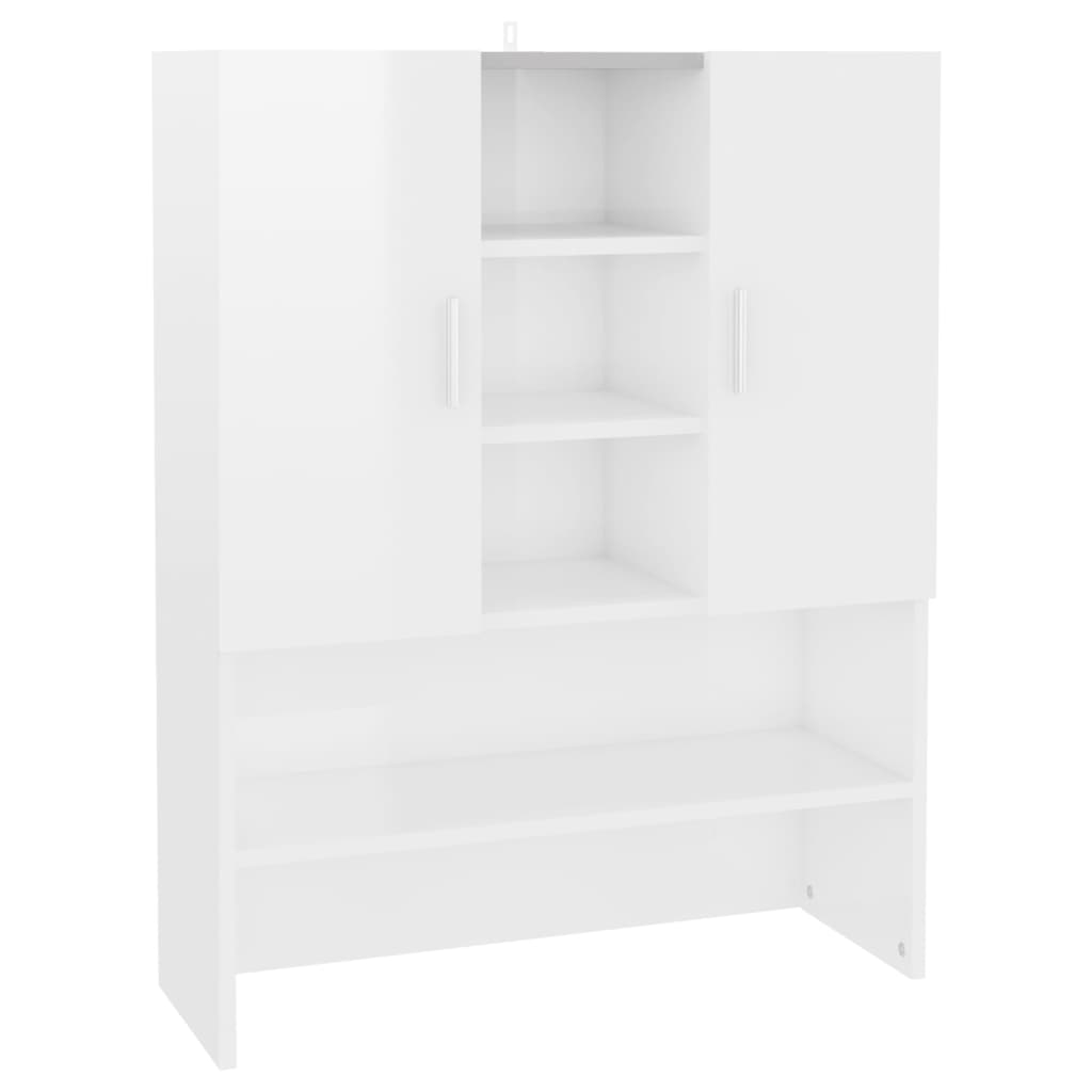 Wasmachinekast 70,5x25,5x90 cm hoogglans wit is nu te koop bij PeponiXL, paradijselijk wonen!