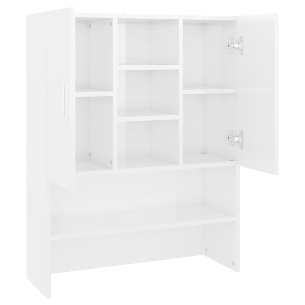 Wasmachinekast 70,5x25,5x90 cm hoogglans wit is nu te koop bij PeponiXL, paradijselijk wonen!