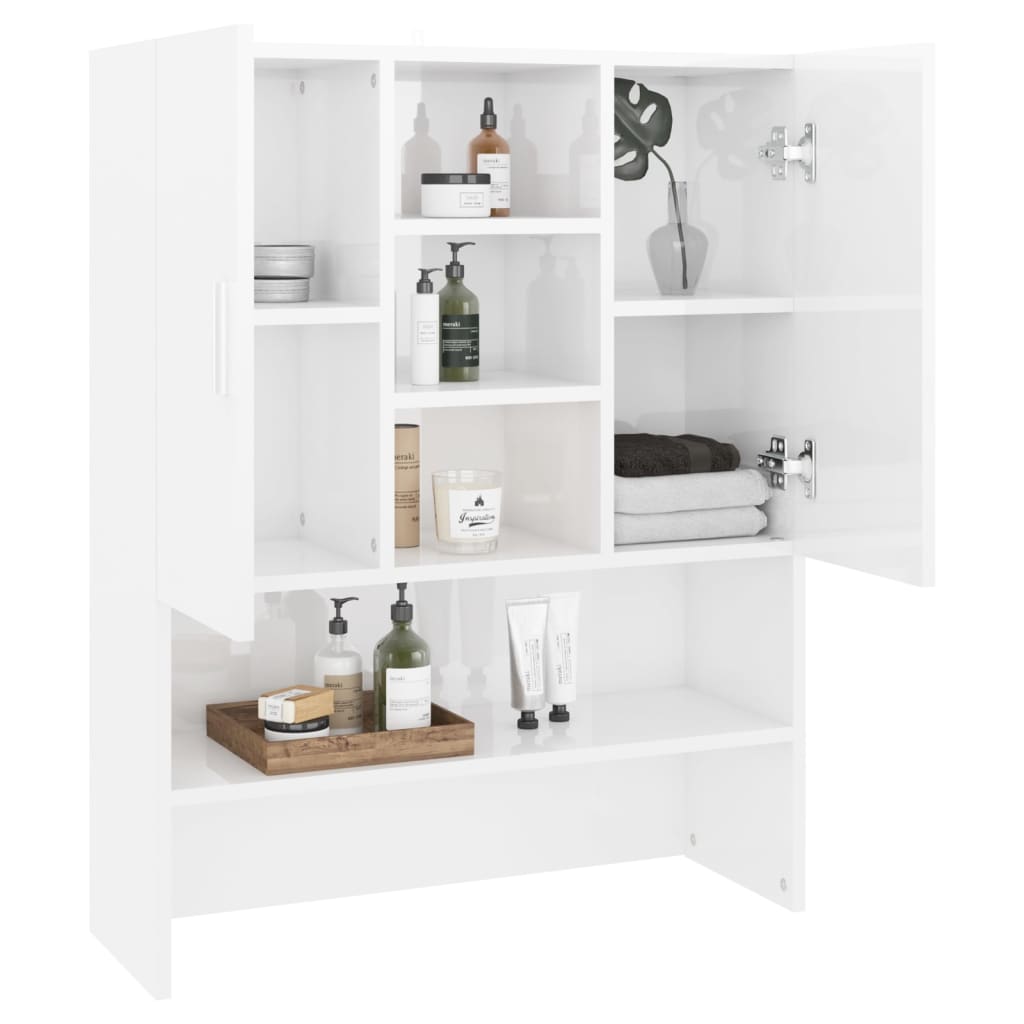 Wasmachinekast 70,5x25,5x90 cm hoogglans wit is nu te koop bij PeponiXL, paradijselijk wonen!