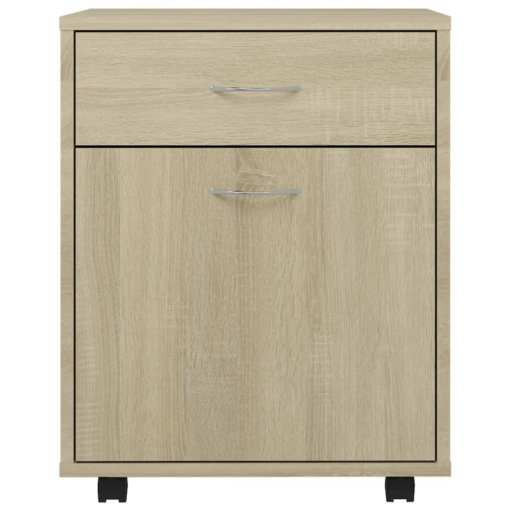 Rolkast 45x38x54 cm bewerkt hout sonoma eikenkleurig is nu te koop bij PeponiXL, paradijselijk wonen!