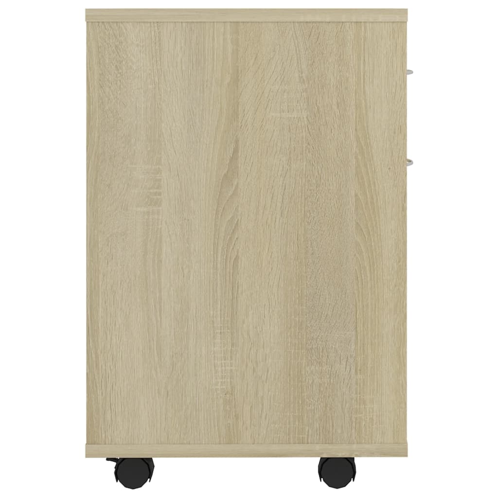 Rolkast 45x38x54 cm bewerkt hout sonoma eikenkleurig is nu te koop bij PeponiXL, paradijselijk wonen!